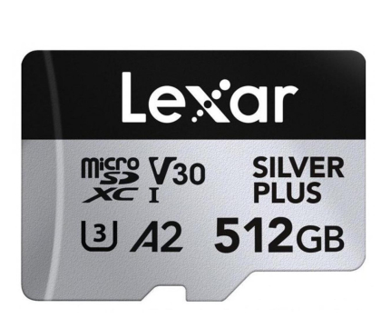 Karta pamięci Lexar 512GB microSDXC Silver Plus UHS-I U3 A2 V30